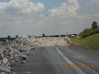 Concrete road construction